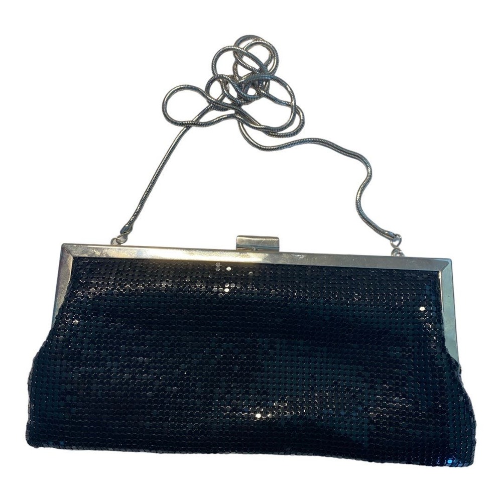 Valerie Stevens Sequin Shoulder Bag Black Silver Prom Formal Evening Wedding